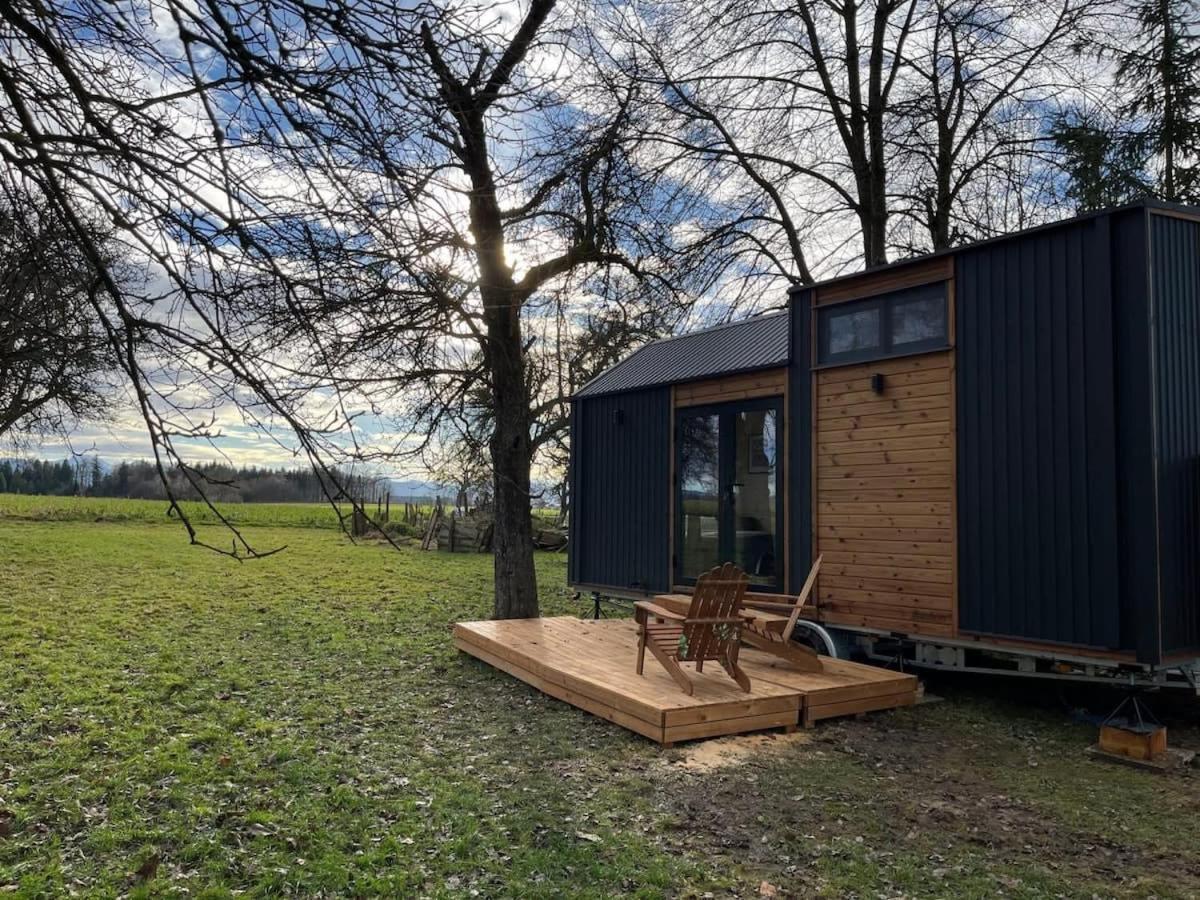 Villa Lisi Grun Tiny House By Tiny Away Sattledt Exterior foto