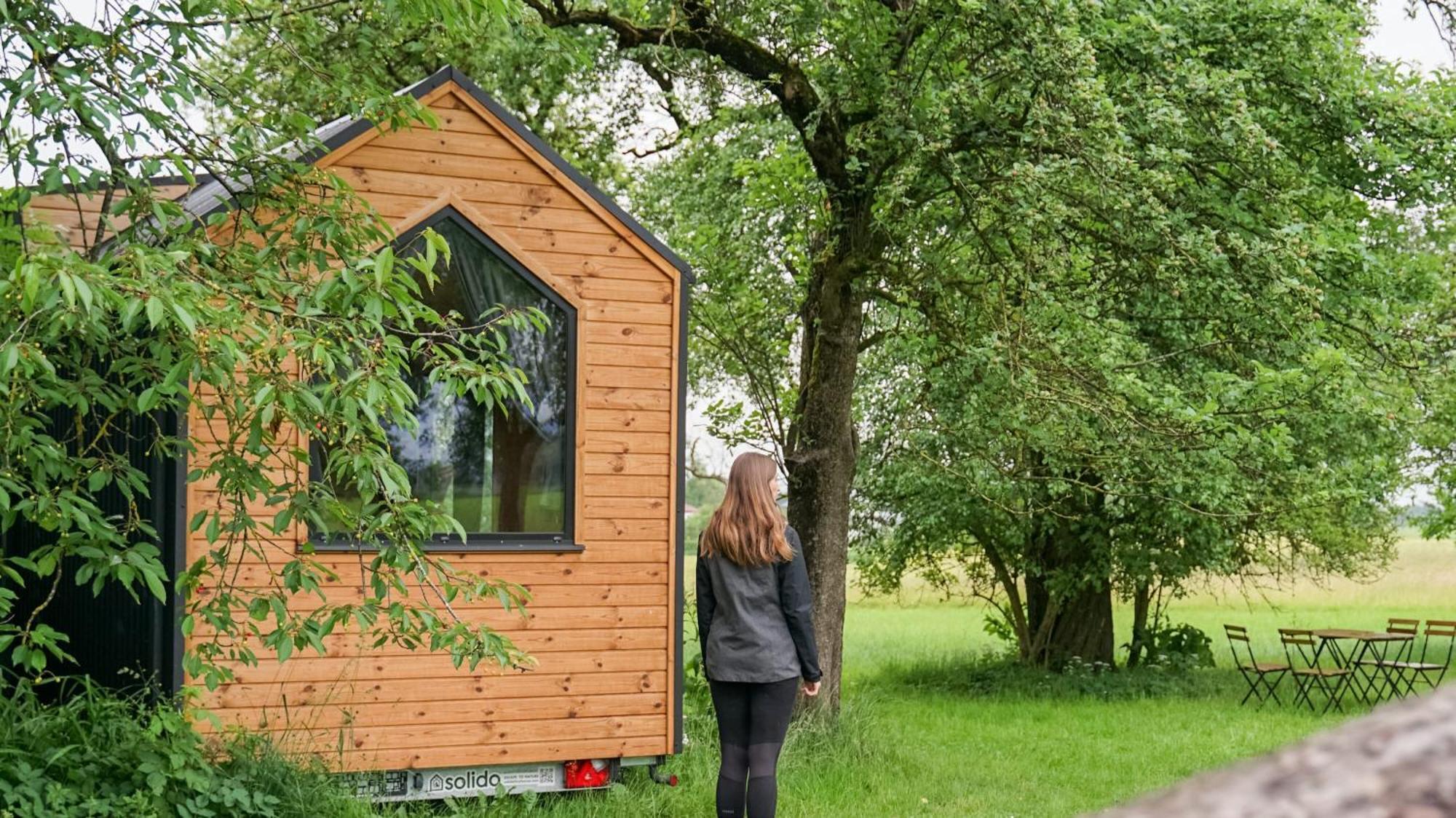 Villa Lisi Grun Tiny House By Tiny Away Sattledt Exterior foto