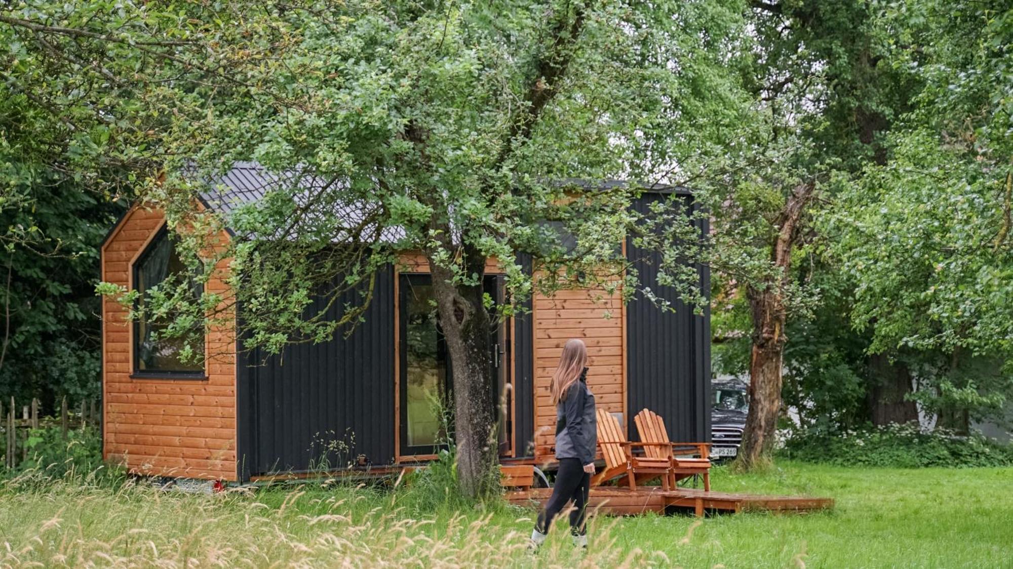Villa Lisi Grun Tiny House By Tiny Away Sattledt Exterior foto